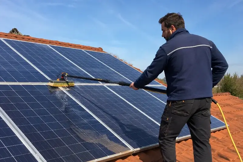 Nettoyage et entretien de panneaux solaires à Échebrune